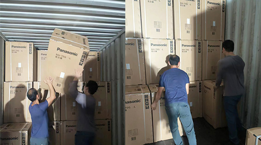 春節(jié)放假?zèng)_刺！加速度完成客戶松下衣物烘干機(jī)裝柜發(fā)貨