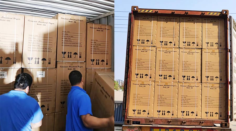 客戶Equator滾筒衣服烘干機快速裝柜完畢  蓄勢待發(fā)！